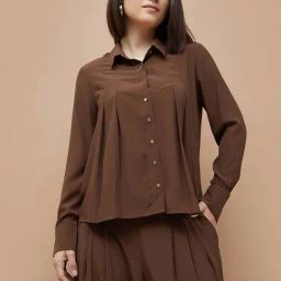 Code By Lifestyle Brown Regular Fit Shirt-81