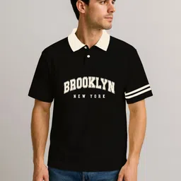 culish Men Typography Printed Polo Collar Cotton T-shirt-picture-7