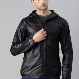 UNDER ARMOUR Men Black Windcheater and Water Resistant Running Sporty Jacket-image-16