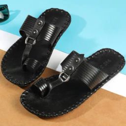 Mochi Men's Black Toe Ring Sandals-image-40