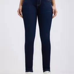 Pepe Jeans Dark Rinse Skinny Fit Mid Rise Jeans-picture-7