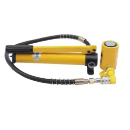 Nutronics Hydraulic Cylinders Solid Jack with Hand Pump Metal 10 Ton (10,000 Kg) Load Capacity for Hydraulic Lifting Cylinders, RSC-1050180-3