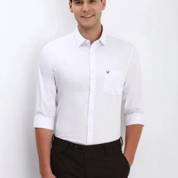 Allen Solly White Slim Fit Floral Print Shirt-image-56