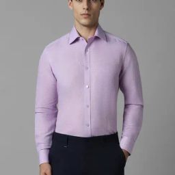 Louis Philippe Purple Slim Fit Texture Shirt-picture-2