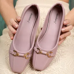 DressBerry Women Square Toe Ballerinas-image-86