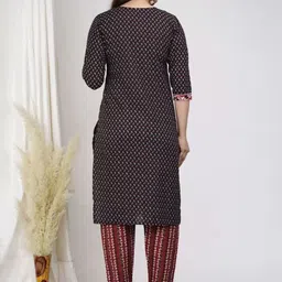 Anouk Rustic Women Ethnic Motifs Printed Regular Kurta Trousers With Dupatta image 3