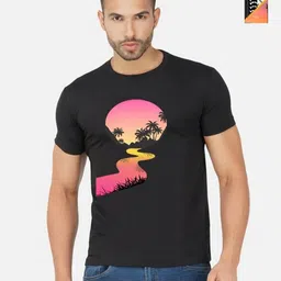 GLOBAL NOMAD Men 2 Printed Bio Finish Applique T-shirt-picture-45