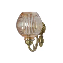 Fos Lighting Antique Round Glass Single Light Brass Wall sconce - MNKNo1-AppleTilliLust-WL1-picture-17