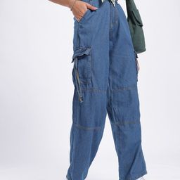 DressBerry Women Panelled Cargo-Style Baggy Jeans-picture-22