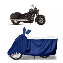 Auto Pearl Two Wheeler Cover for Harley Davidson Heritage Softail Classic - White, Blue-picture-10