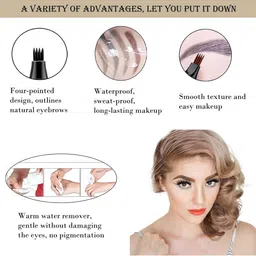 Adbeni Brow Contouring Pencil With Micro Fork Tip Applicator - 20g - Light Brown image 5