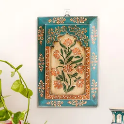 Atrangi Studio Turquoise Blue & Brown Printed Wooden Wall Frames-picture-21