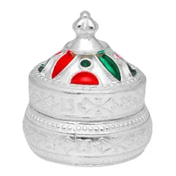 Sri Jagdamba Pearls 0.8 Silver Kumkum Dabbi-8