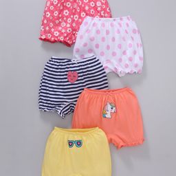 Babyoye Bloomers Multiprint Pack Of 5 - Multicolor-image-5