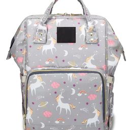Chinmay Kids Large Capacity Diaper Backpack with Insulated Bottle Storage - Grey-image-50