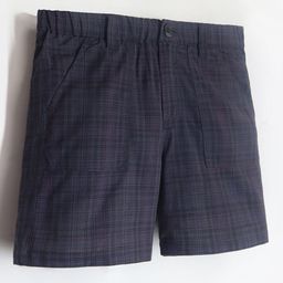 Cherry Crumble By NItt Hyman Fine Checkered Button Down Summer Shorts - Multi Colour-image-0