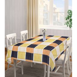 Arrabi Multi Checks Cotton Blend 6 SEATER Table Cover ARTC-1415-Multi-image-15
