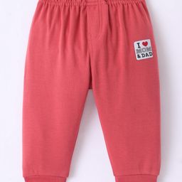 Ollypop Single Jersey Full Length Lounge Pant With Patch Detailing - Pink-image-31