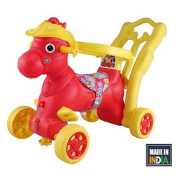 JoyRide Derbi 4-in-1 Rocking Horse Cum Ride On with Backrest 1 To 3 Years For Kids Push Rideons & Wagons Non Battery Operated Ride On-image-7