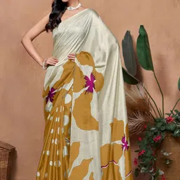 KALINI Floral Art Silk Saree-20