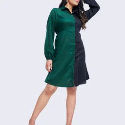 Mast & Harbour Women Colourblocked Shirt Dress-42