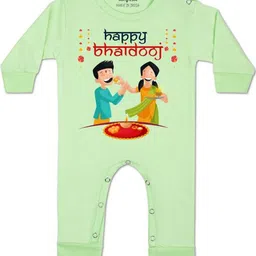 arvesa My First Diwali Printed Baby Rompers-picture-4