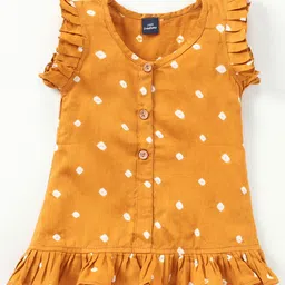 JAV CREATIONS Polka Dot Print Flutter Sleeve Cotton Top-picture-17