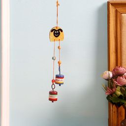 Aapno Rajasthan Multi-Coloured Bunny Hanging Windchime With Bells image 1