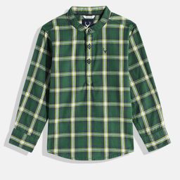 Allen Solly Junior Boys Tartan Checked Pure Cotton Casual Shirt-image-52