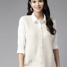 Cayman Women Cable Knit Woollen Cardigan-17