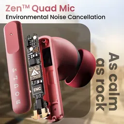 BOULT AUDIO Octave Z60 True Wireless Earbuds with 60H Playtime - Flamingo Pink image 2