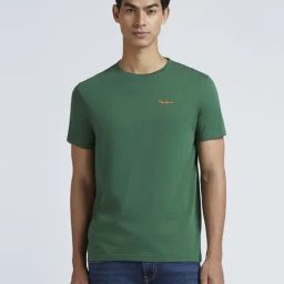 Pepe Jeans Green Cotton Slim Fit Printed T-Shirt-image-129