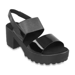 Metro Women's Black Sling Back Sandals-image-69