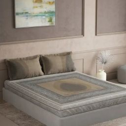 DDECOR Live beautiful Beige Cotton Ethnic 145 TC Double Flat Bedsheet with 2 Pillow Covers-15