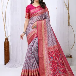 KAYOMMI Woven Design Zari Silk Cotton Ilkal Saree-picture-2