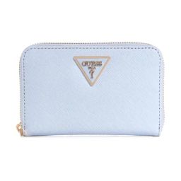 Guess Laurel Sky Blue Textured Zip Around Wallet-image-52