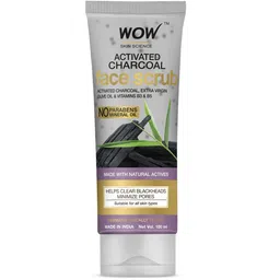 WOW Skin Science Activated Charcoal Face Scrub 100 ml image 1