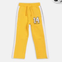 Blue Giraffe Kids Yellow Mid Rise Trackpants-image-45