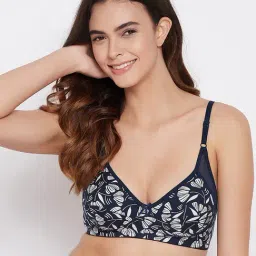 Clovia Navy Non Wired Non Padded Full Coverage Bra-image-59