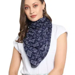Trend Arrest Dark Blue Printed Scarf-picture-37