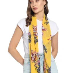 Trend Arrest Yellow Printed Scarf-picture-21