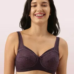 Enamor Purple Non Wired Non Padded Full Coverage Bra-12
