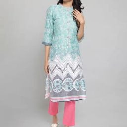 Aurelia Green Printed Straight Kurta-picture-28