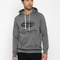 Royal Enfield Grey Full Sleeves Hooded Sweatshirt-image-18