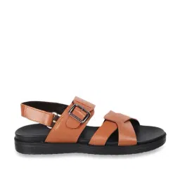 Mochi Men's Tan Back Strap Sandals-image-49