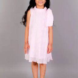 KidsDew Pink Regular Fit Dress-image-9