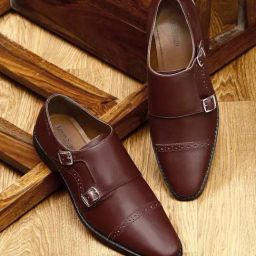 Louis Stitch Men's Rosewood Monk Shoes-picture-38