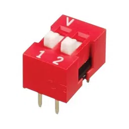 APEM DIP SWITCH, 2POS, SPST-NO, SLIDE, TH, NDS02V-45
