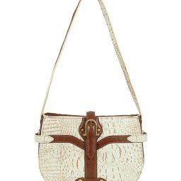 Hidesign Latte & Tan HARLEM Animal Effect Leather Shoulder Bag-15