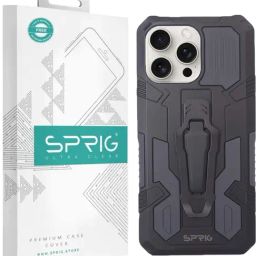Sprig Kick-stand Back Cover for APPLE iPhone 15 Pro (Grey)-image-65